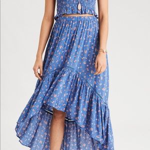 AE HI LOW MAXI SKIRT & CROPPED TOP